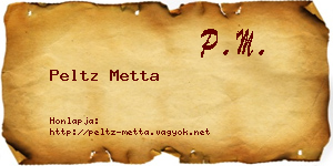 Peltz Metta névjegykártya
